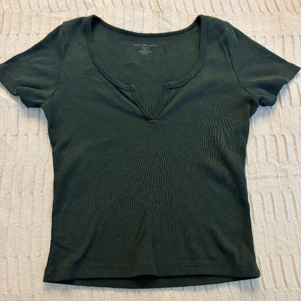 Brandy Melville Dark Green Tee